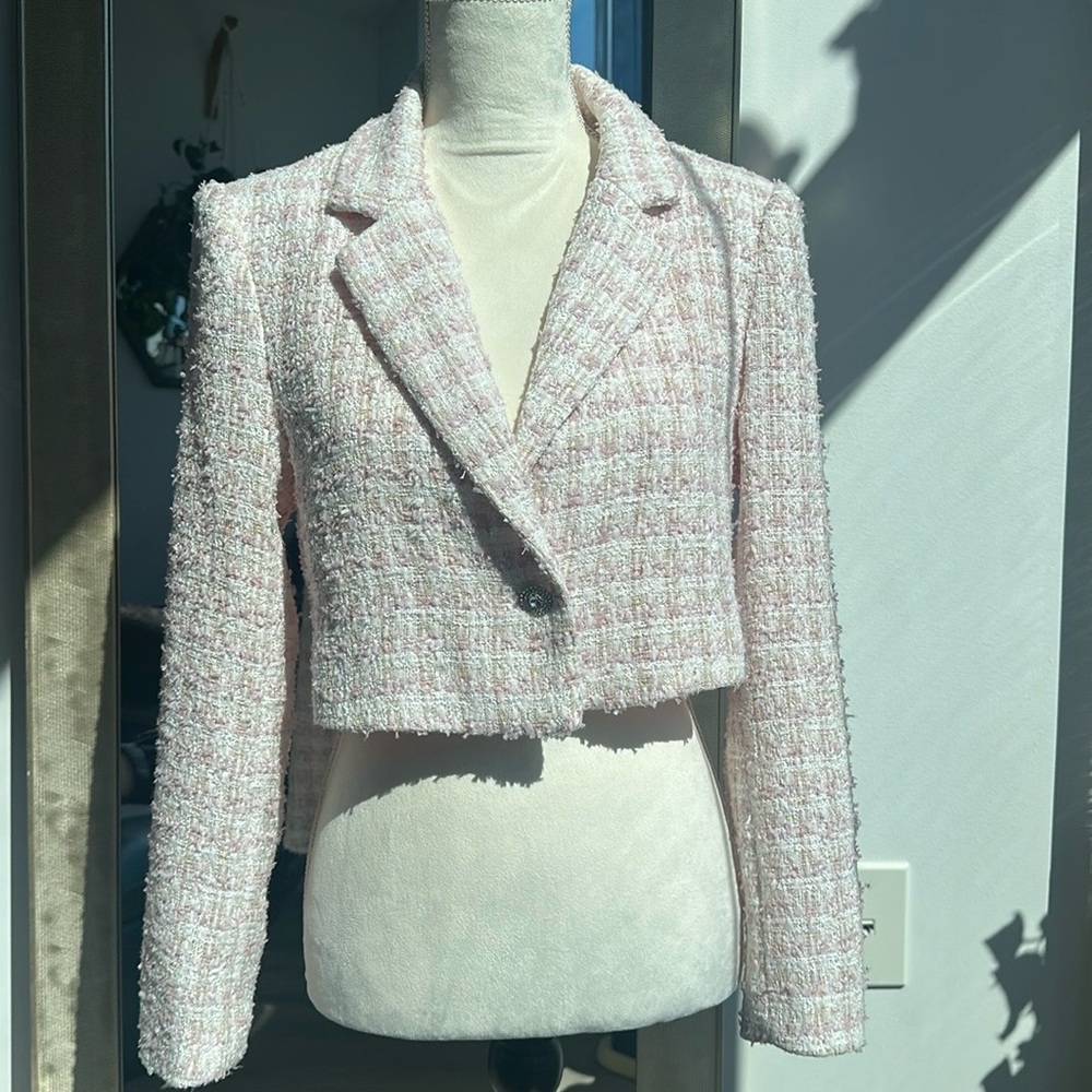 Tweed Blazer - Pink - Picture 3 of 9